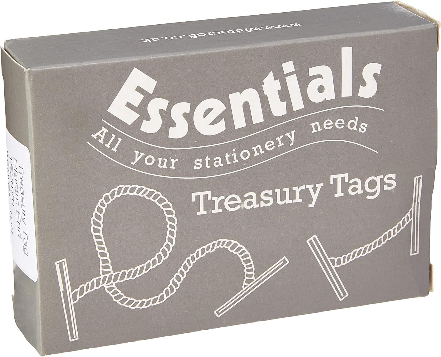 Whitecroft 27141/10 Essentials 152 mm Plastic Ended Treasury Tags - Green (Pack of 100