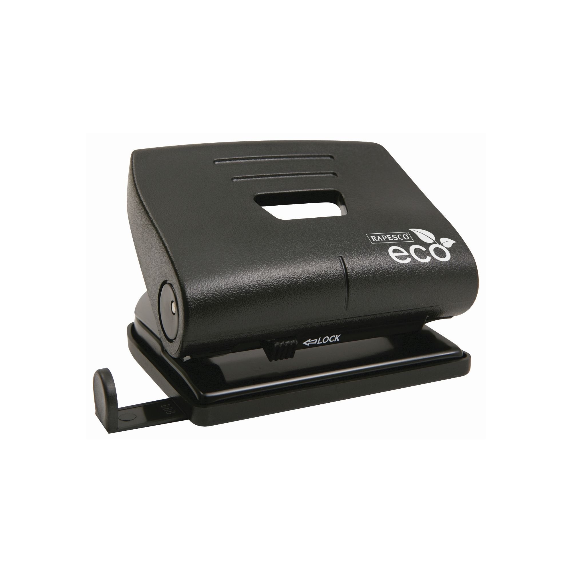 Rapesco 1086 ECO 2-Hole Punch, 22 Sheets Capacity, Black