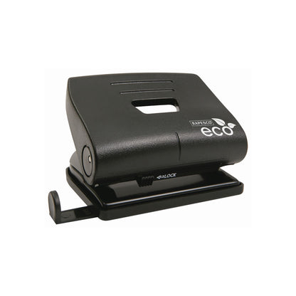 Rapesco 1086 ECO 2-Hole Punch, 22 Sheets Capacity, Black