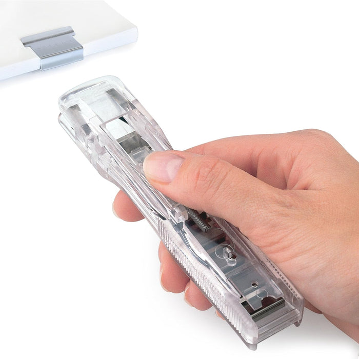 Rapesco RC6008SS Supaclip 60 See Through Heavy Duty Dispenser and 8 Stainless Steel Clips