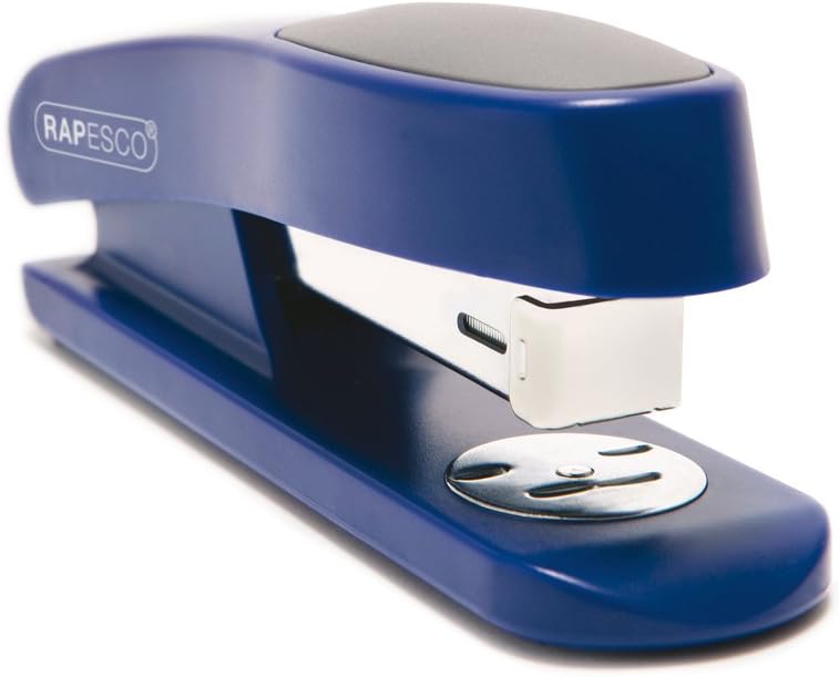 Rapesco RR7260L3 Sting Ray Half Strip Stapler, 20 Sheet Capacity, Blue