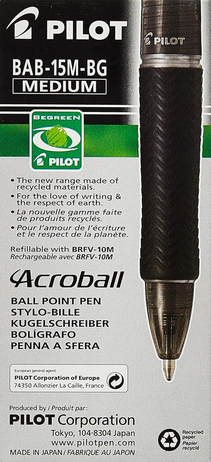 Pilot 020101001 Retractable Ballpoint Pen - Black (Pack of 10