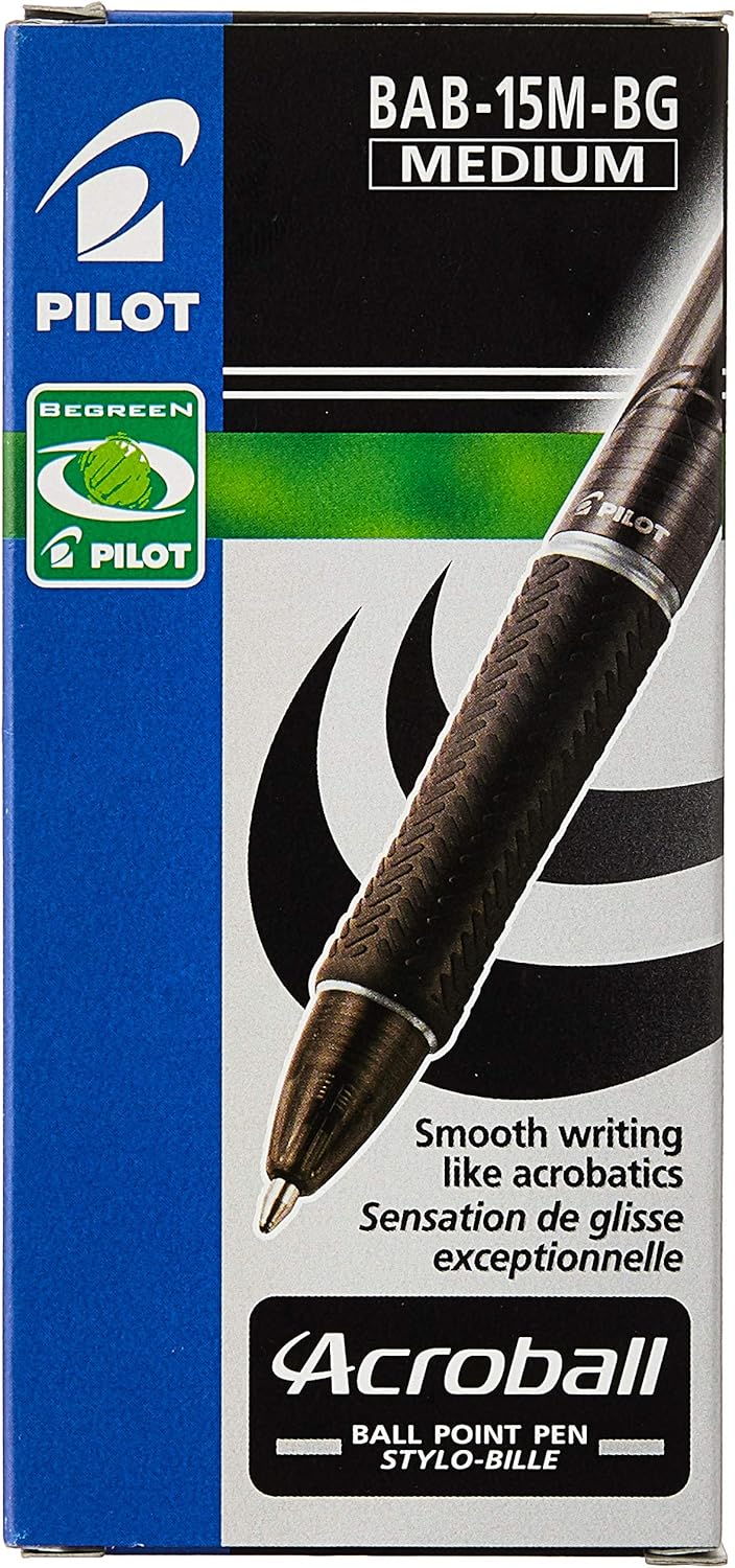 Pilot 020101001 Retractable Ballpoint Pen - Black (Pack of 10
