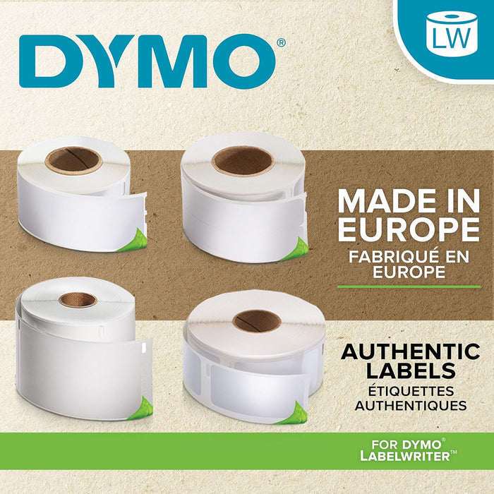 DYMO Authentic LabelWriter Address Labels | 28mm x 89mm | 24 Rolls of 130 Easy-Peel Labels (3120 labels) | Self-Adhesive | for LabelWriter Label Makers Black on White Standard address label 24 rolls