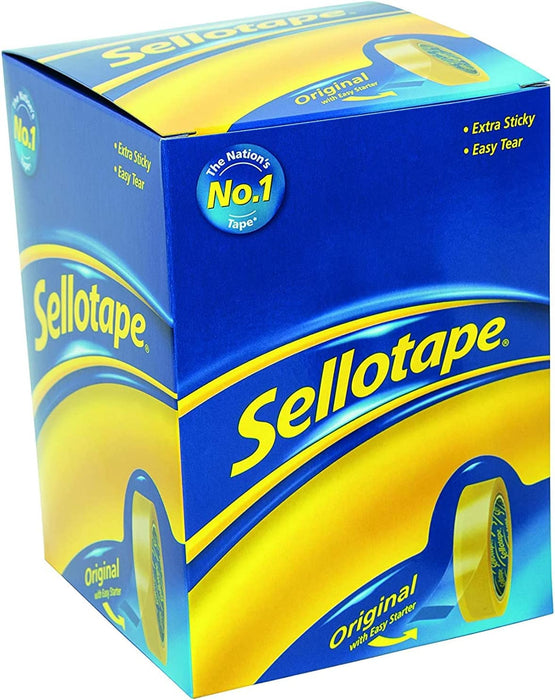 Sellotape Original Golden, Multi-Purpose Clear Tape for Household Objects, Clear Packing Tape for Sticking Envelopes or Cards, Easy to Use Packaging Tape, 6 x 24mmx66m, Golden,Gold Original Golden 6 x 24mm x 66m