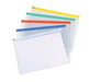 5 Star Office Zip Filing Bags PVC Clear Front with Coloured Seal A3 Assorted (Pack 5