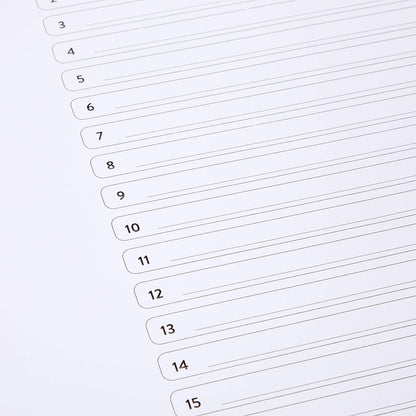Concord Classic Index Mylar-reinforced Punched 4 Holes 1-20 A3 White Ref 04801/CS48