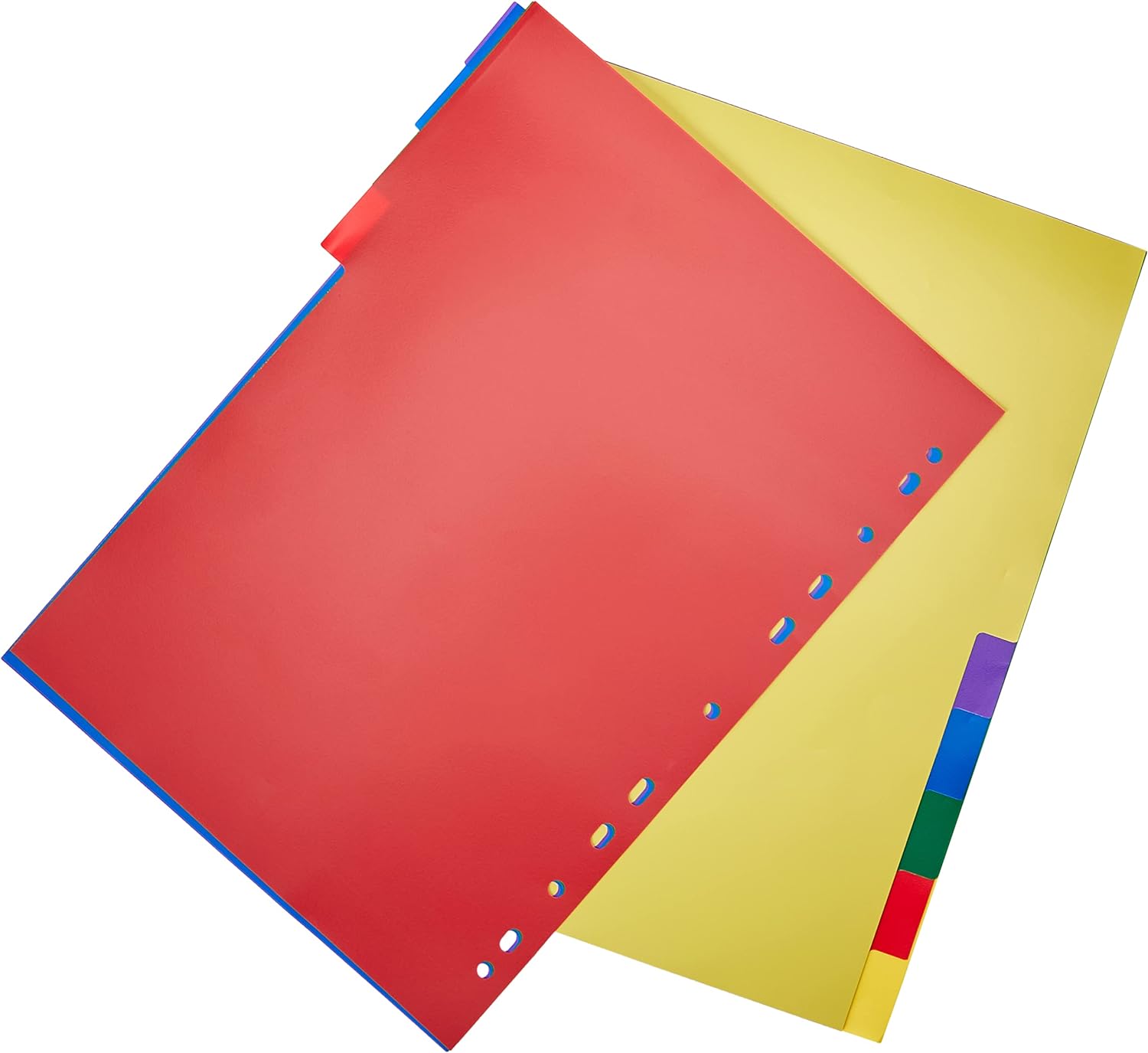 Concord Plastic Subject Dividers Polypropylene 120 Micron Europunched 10-Part A4 Assorted Ref 0690
