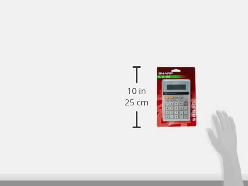 Sharp EL-331ERB - Calculadora (Escritorio, Básico, Plata, Batería/Solar, 10,2 cm, 14,8 cm