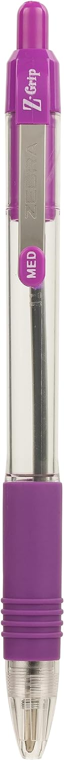 Zebra Z-Grip 1.0 mm Ballpoint Pen - Violet (Pack of 12