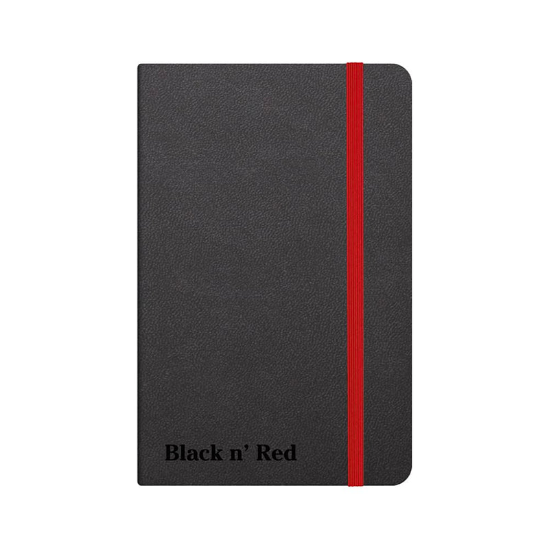 Black by Black n' Red A6 Journal - Ruled with Numbered Pages Hard Cover A6