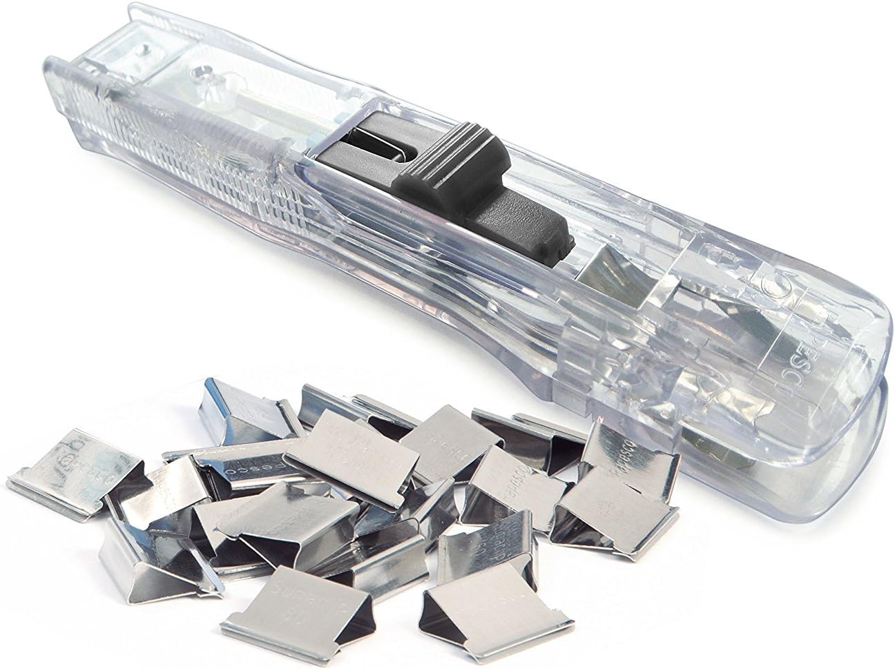Rapesco RC4025SS Supaclip 40 See Through Dispenser and 25 Stainless Steel Clips