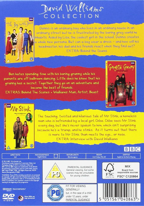 David Walliams Collection: The Boy in the Dress / Gangsta Granny / Mr Stink