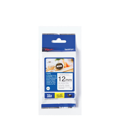 Brother - Tze Tape 12Mmx4M Laminated Black & White
