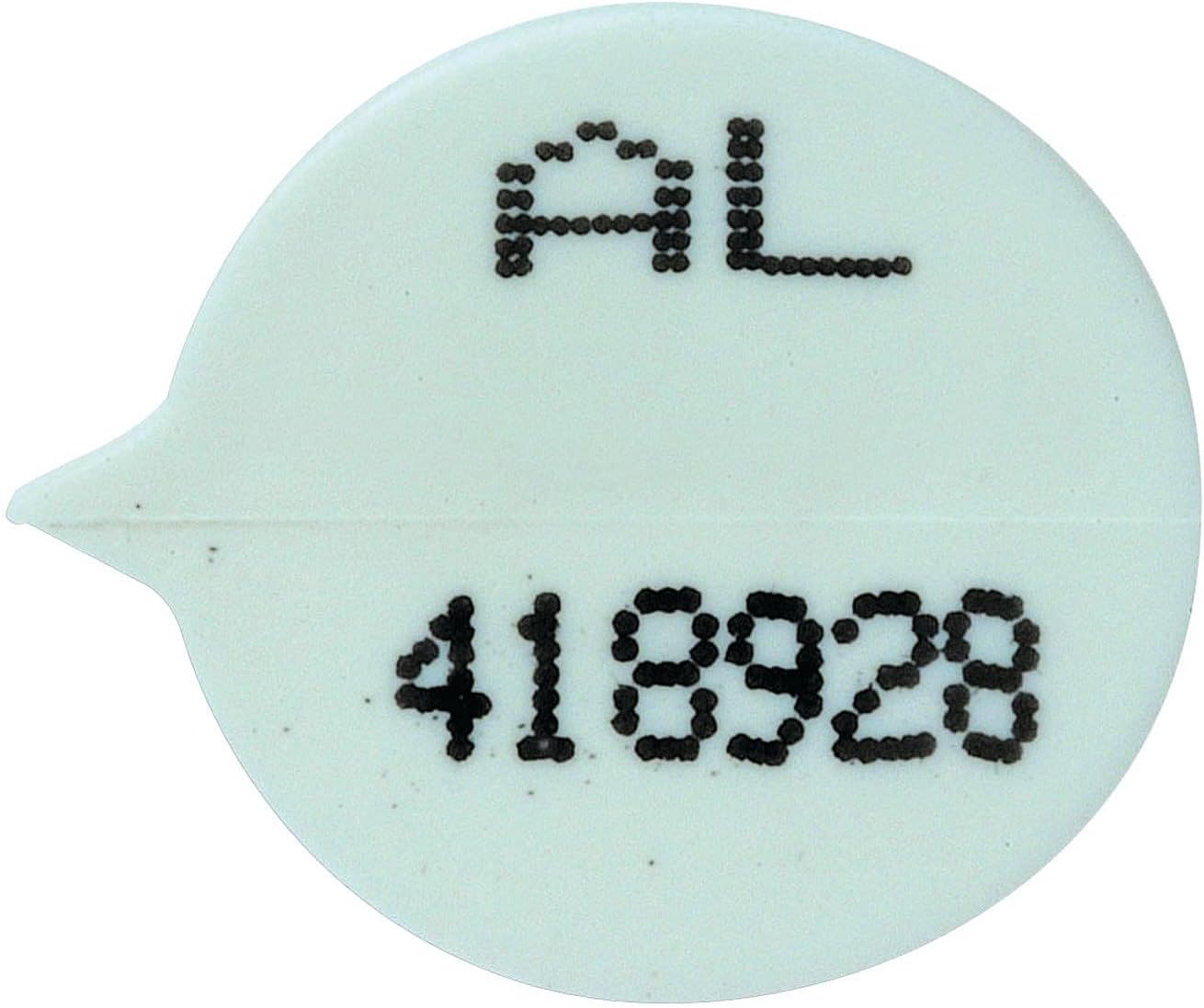 GoSecure Security Seals Numbered Round White (Pack of 500) WSealNO, 15mmX 9mm