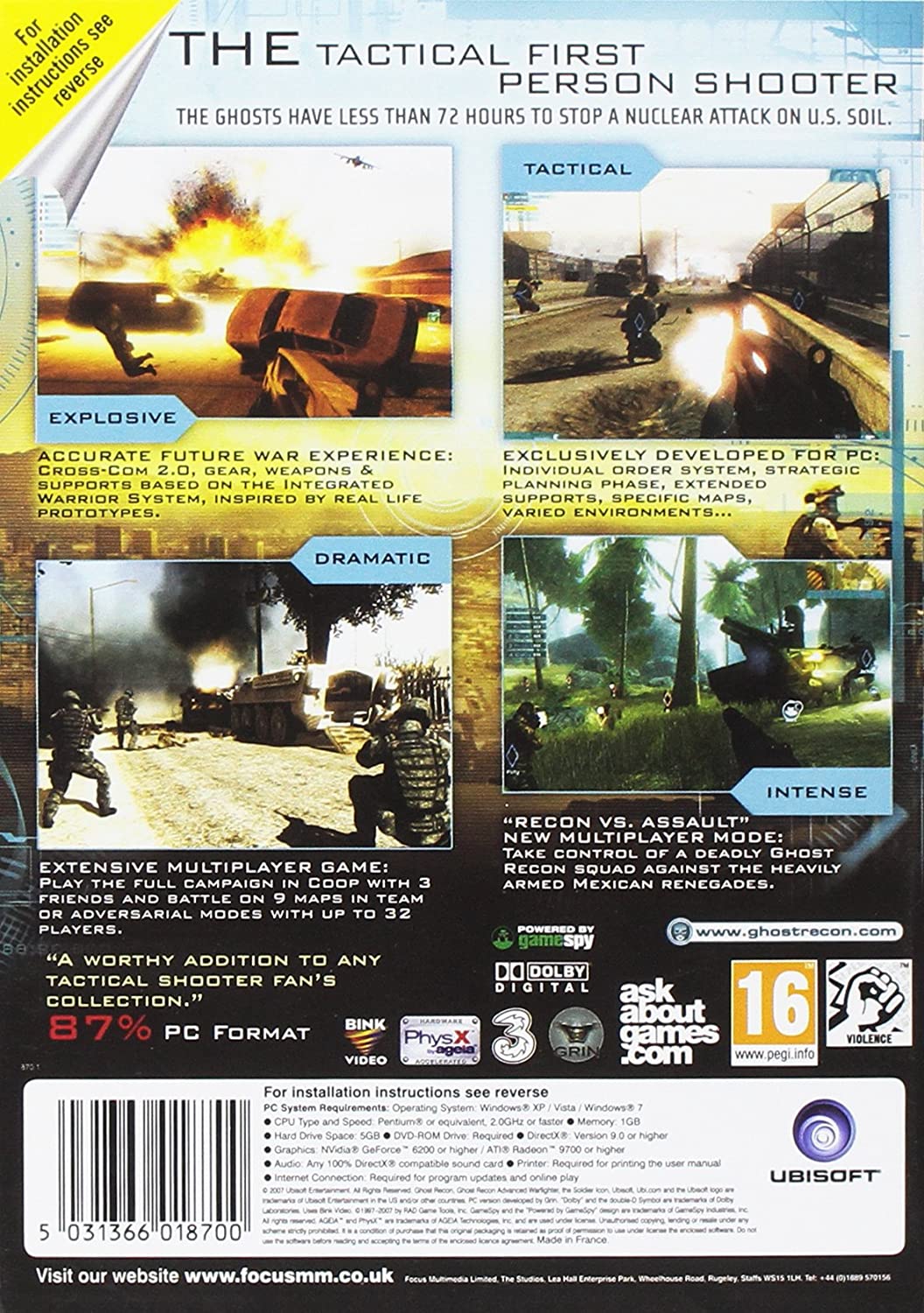 Tom Clancy's Ghost Recon Advanced Warfighter 2 (PC DVD