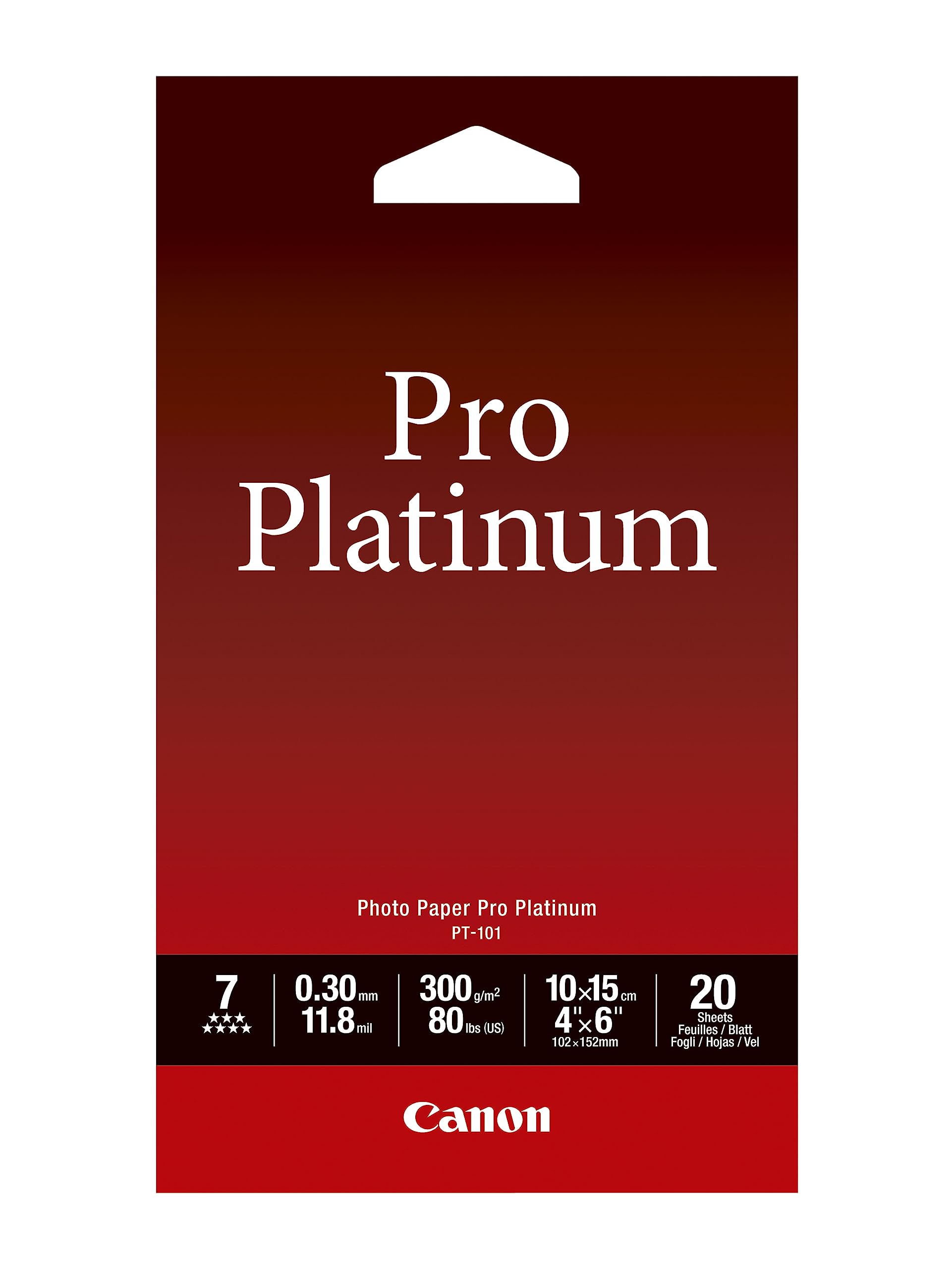 Canon Photo Paper Pro Platinum - Photo paper - 100 x 150 mm - 300 g/m2 - 20 sheet(s
