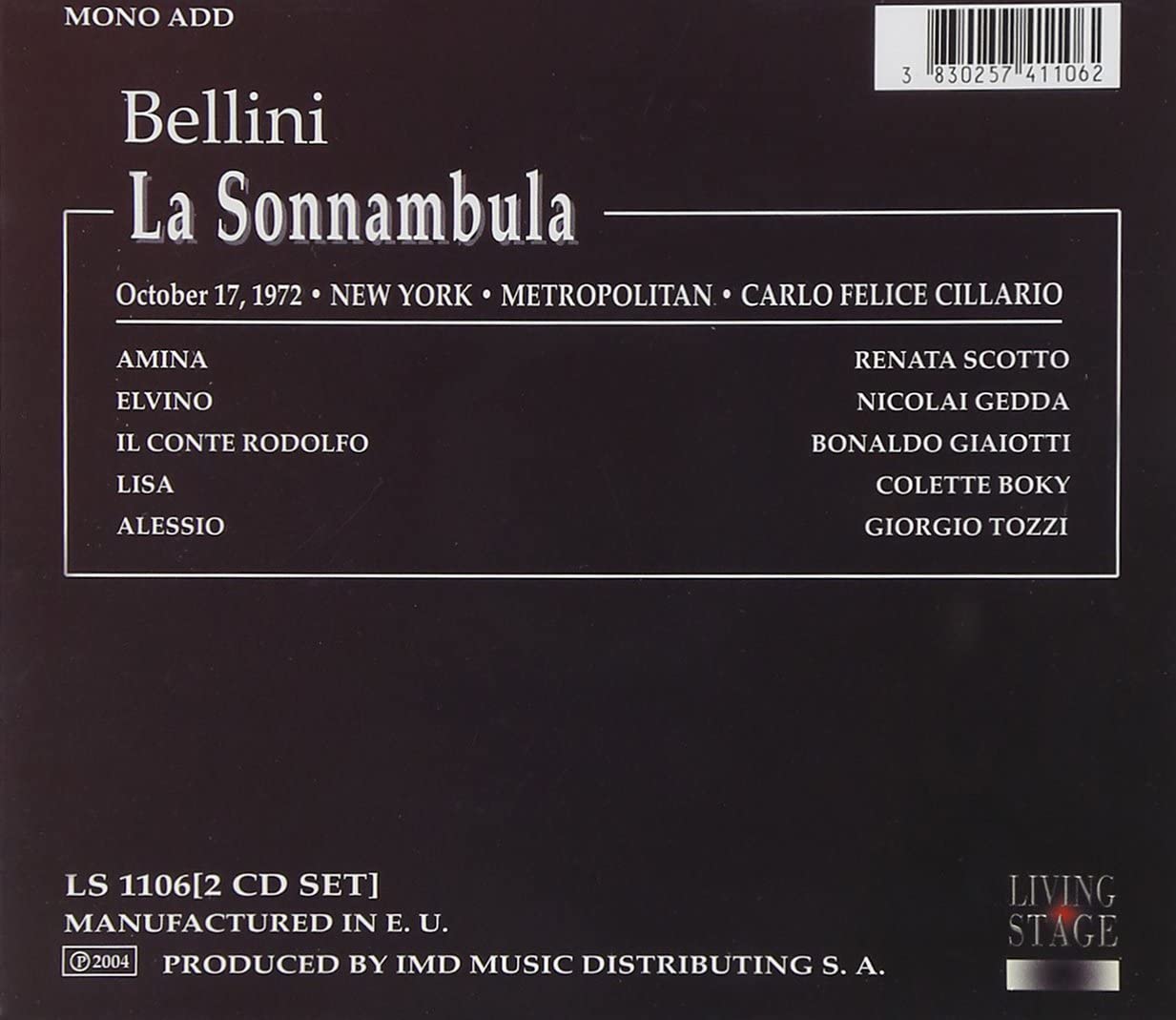 Bellini Sonnambula Scotto 1972