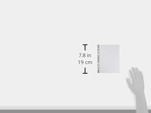 Esselte Heavy Duty Punched Pocket, Pack of 25, Holds up to 20 A5 sheets, Transparent, Matte, 85 Micron PP Material, 47183