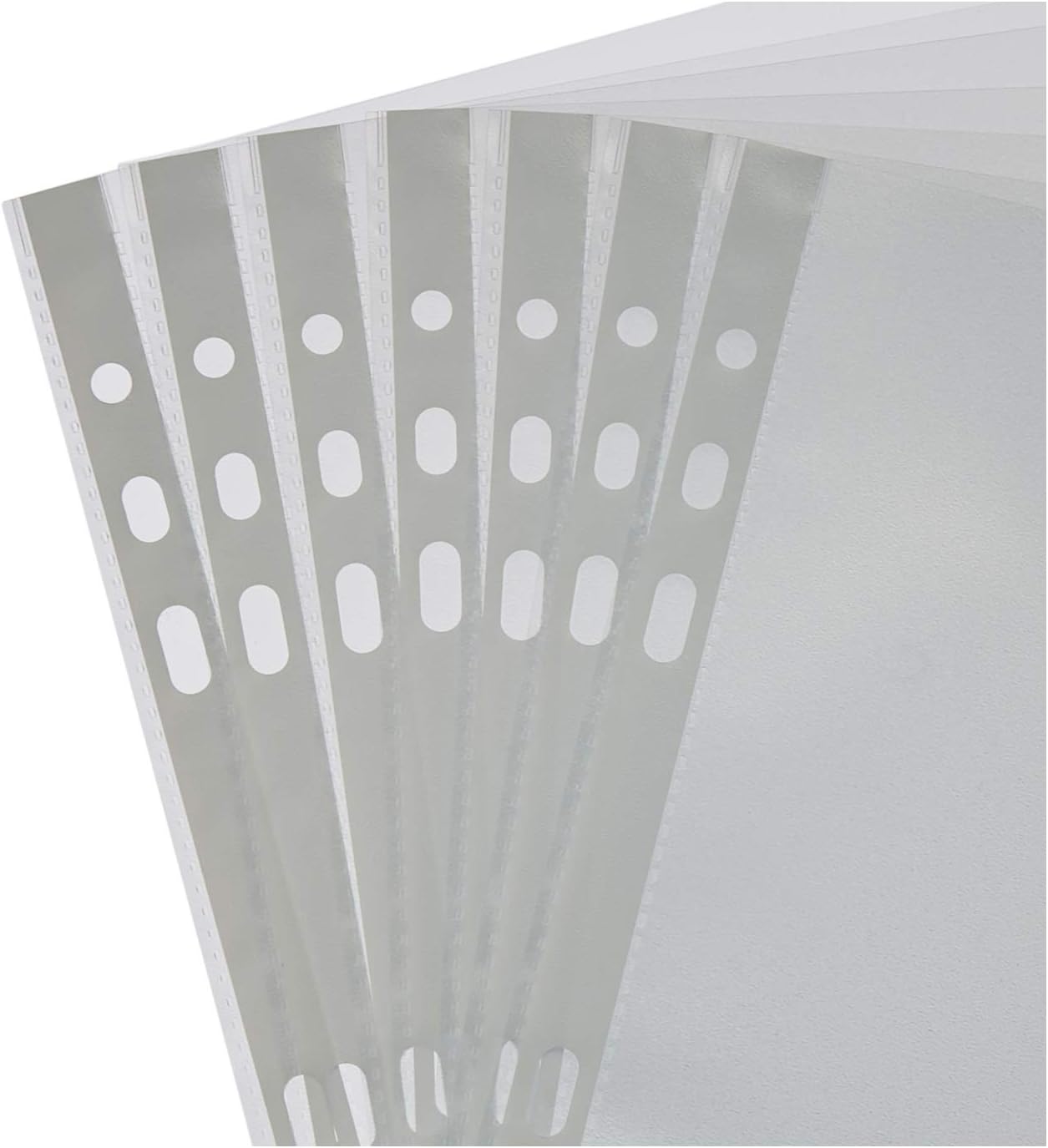 Esselte Heavy Duty Punched Pocket, Pack of 25, Holds up to 20 A5 sheets, Transparent, Matte, 85 Micron PP Material, 47183