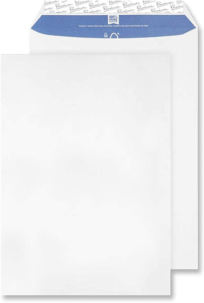 Blake Purely Everyday DL 110 x 220 mm 100 GSM Peel and Seal Envelopes (23882/50 PR) White, Pack of with Premium Pure C4 229 x 324 mm 120 GSM Recycled Peel & Seal Pocket Envelopes (RP84653) Super WHI