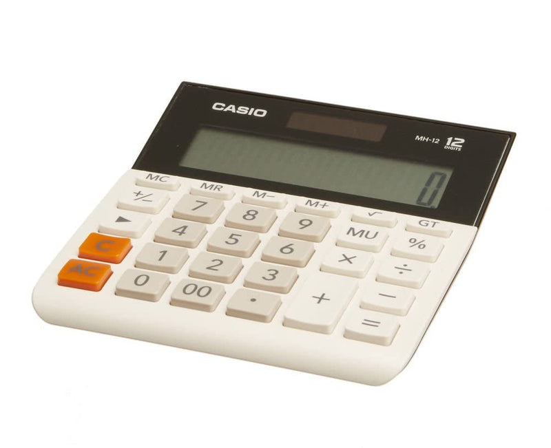 Casio MH12-WES Wide 12 Digit Calculator - White