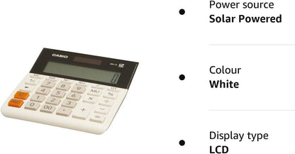 Casio MH12-WES Wide 12 Digit Calculator - White