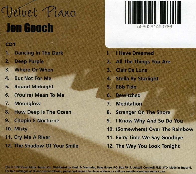 Jon Gooch - Velvet Piano 2CD Set