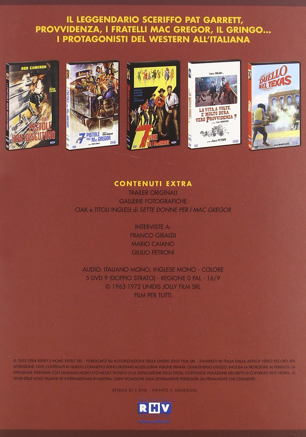 Le Pistole Non Discutono Western Collection (5 Dvd)