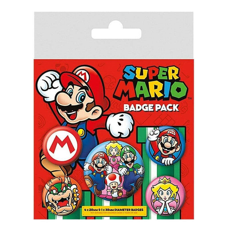 Pyramid International Super Mario Badge, Multi-Colour, 10 x 12.5 x 1.3 cm