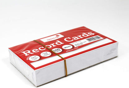Silvine 5x3" Record Cards - Lined with headline, 100 cards per pack. Ref 553W (127 x 76mm