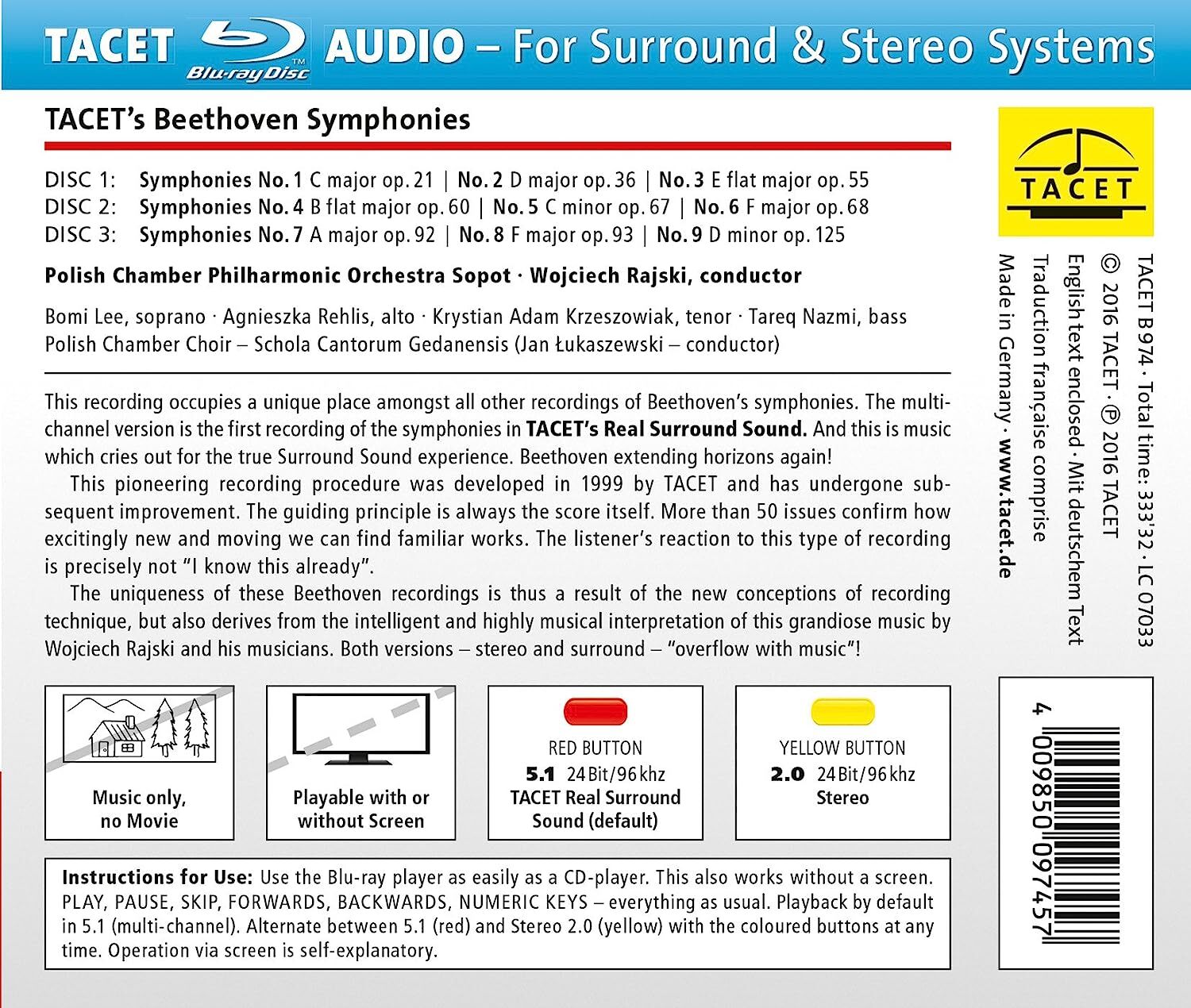 Tacet's Beethoven Symphonies 1-9