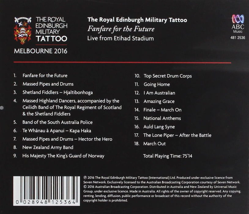 Royal Edinburgh Military Tatto Melbourne 2016 - Fanfare For The Future