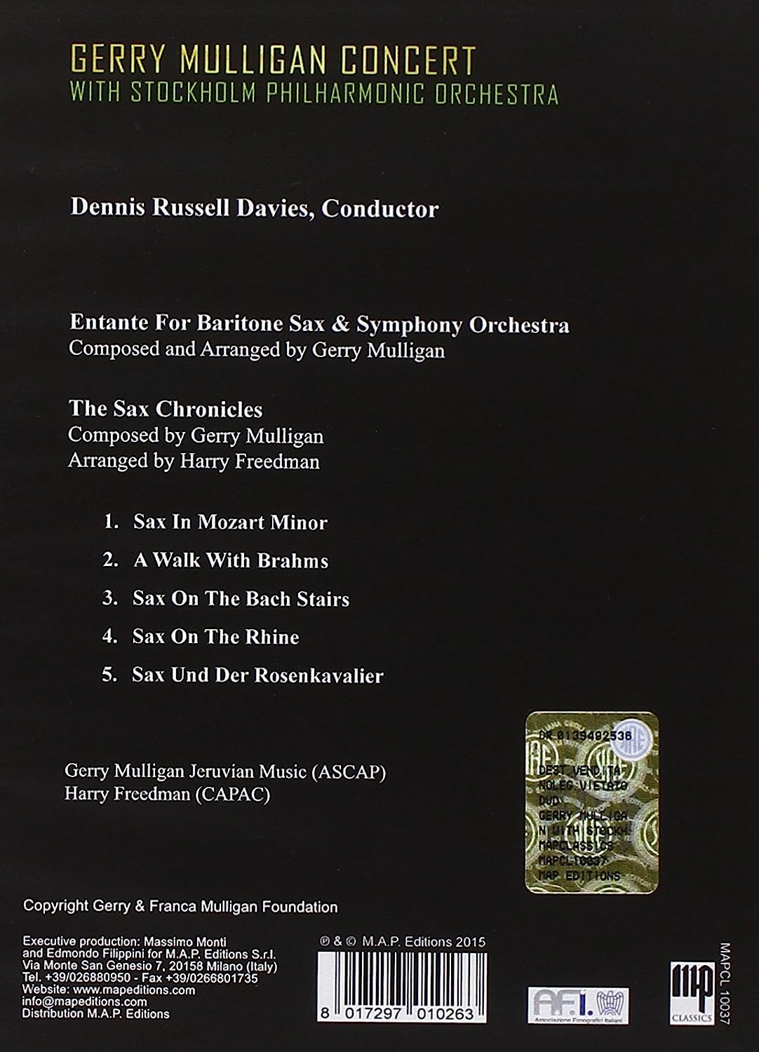 Gerry Mulligan Concert with Stockholm Philharmonic Orchestra