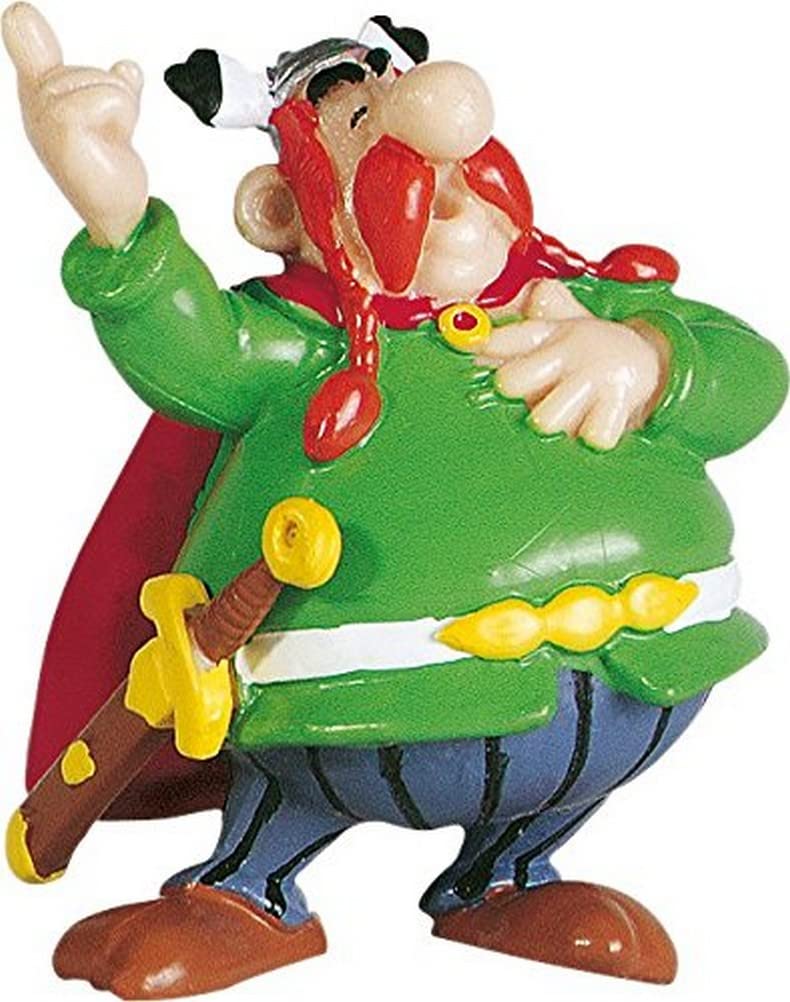 Plastoy-SD-PLY00060509 Obélix Jefe Abraracourcix Figura PVC 9 cm Asterix El Galo, Color Blanco (PLA60509