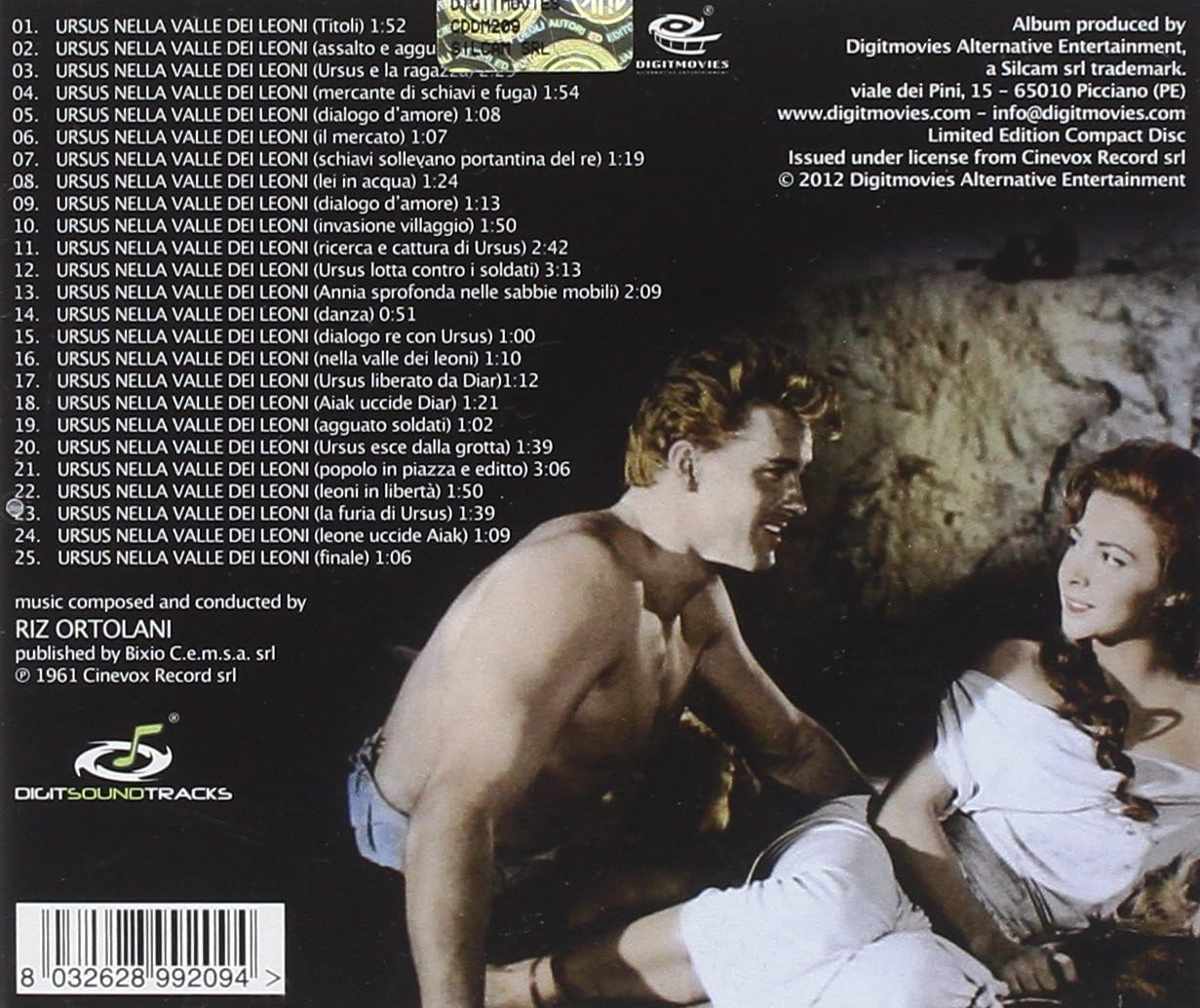 Ursus Nella Valle Dei Leoni (Valley of the Lions) Soundtrack