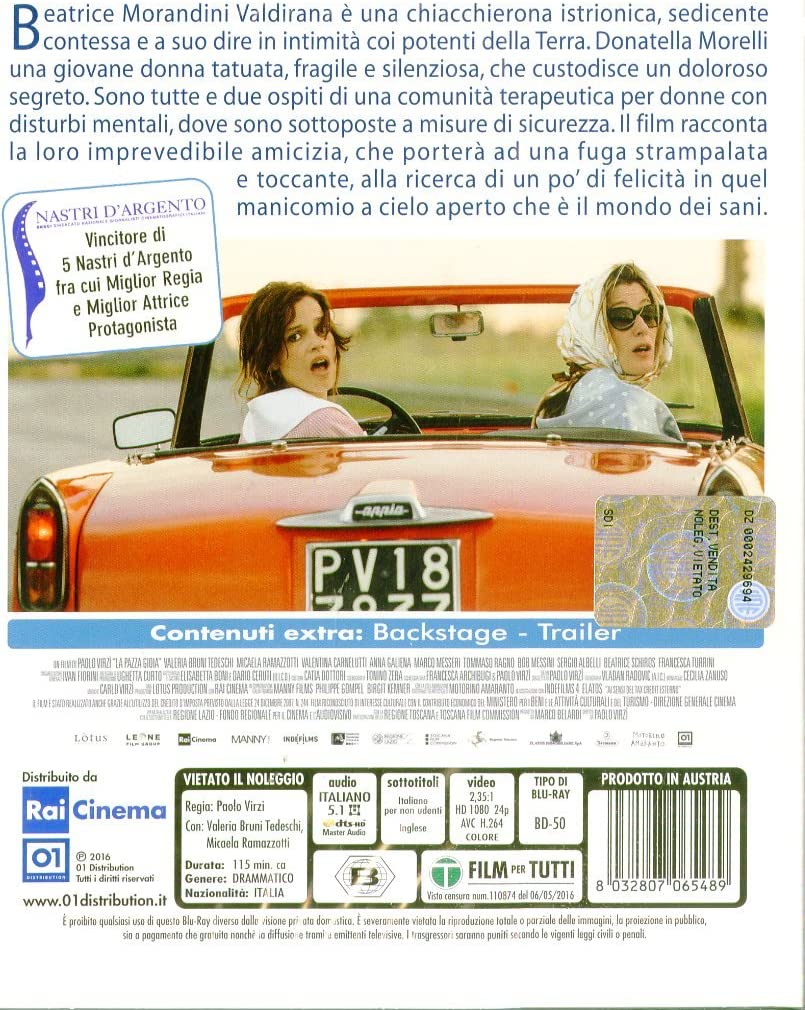 la pazza gioia (blu-ray) BluRay Italian Import