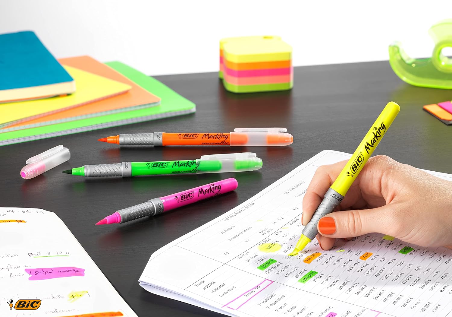 BIC 12 Pack Flex Highlighter - Yellow 12 Pack Yellow