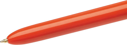 BIC 4 Colours Original Retractable Ballpoint Pens with Four Colours and Fine Point (0.8 mm), Pack of 12