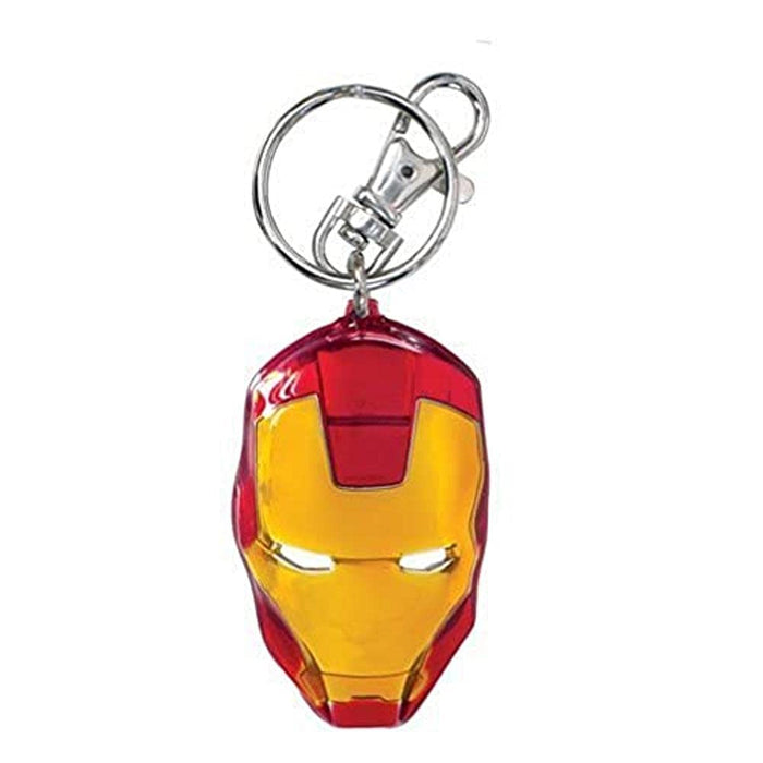 Marvel Men's Iron Man Classic Face Color Pewter Keyring 1" Multi-colored