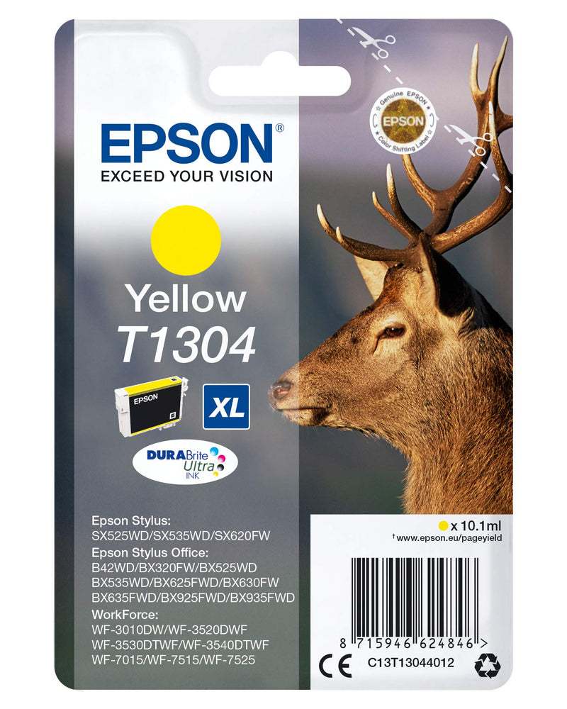 Epson T1304XL Yellow Stag Genuine High Yield DURABrite Ultra Ink Cartridge