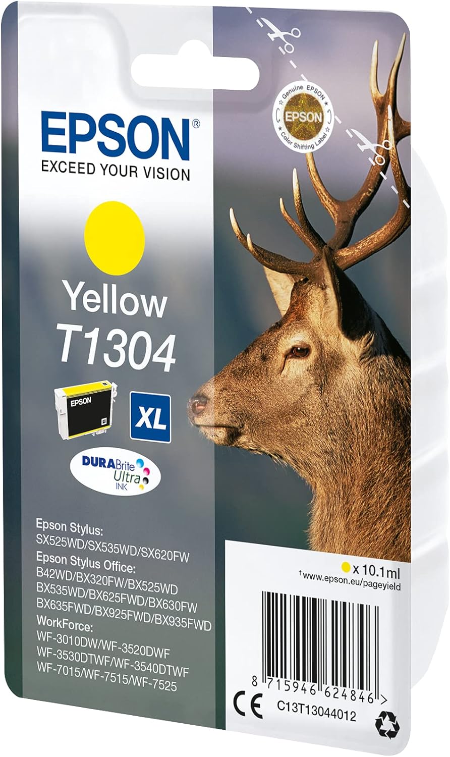 Epson T1304XL Yellow Stag Genuine High Yield DURABrite Ultra Ink Cartridge