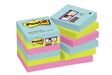 Post-it 62212SMI 47.6 x 47.6 mm Super Sticky Note - Aqua Wave/Neon Green/Neon Pink