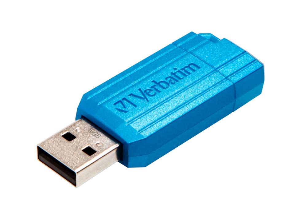 Verbatim 49068 16 GB Store 'n' Go Pinstripe 16 GB USB 2.0 Flash Drive - Caribbean Blue Caribbean Blue 16GB