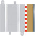 Super Slot 500008223 - BORDE TIRAS 175 MM de 4 piezas, Rennbahnhzubehör