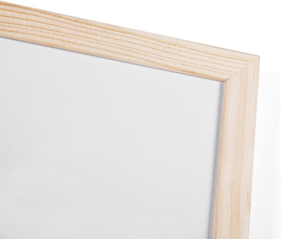 Bi-Office MP01001010 400 x 300 mm Drywipe Wood Frame Board - White