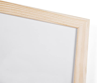 Bi-Office MP01001010 400 x 300 mm Drywipe Wood Frame Board - White