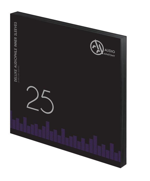 Audio Anatomy Vinyl-Inner Sleeves 12“ - black, 25 pieces 25 black
