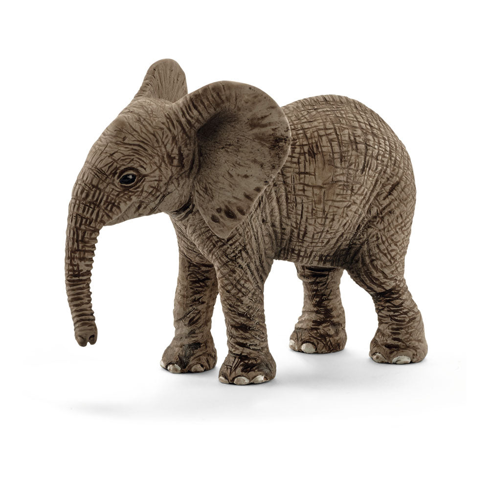Schleich-14763 Figura de Cría de Elefante Africano, Colección Wild Life, Color Gris, 6.8 cm (14763