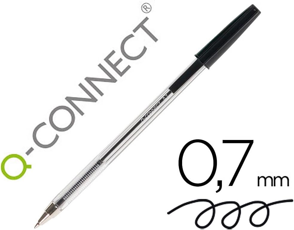 Q-Connect Ballpoint Pen Medium Black (Pack of 20